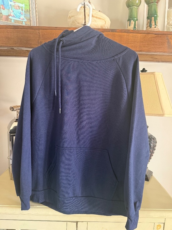 Zenana Tops - Zenana Hoodie - Navy Blue